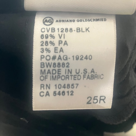 AG black velour skinny trouser pant - Picture 8 of 13